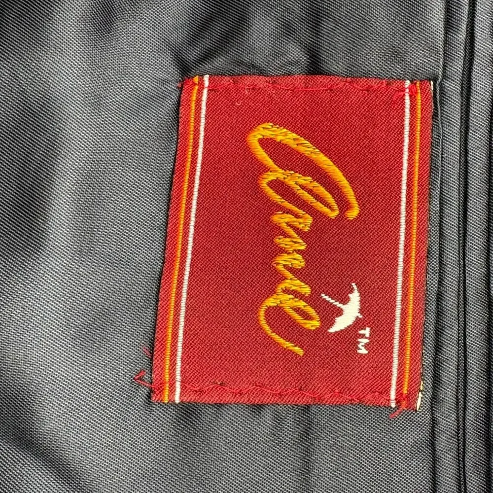 Vintage Arnie 42 XL‎ Wool Sport Coat Jacket Black Blazer Gold Umbrella Buttons